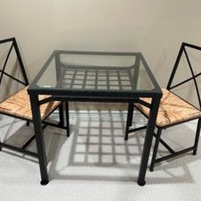 IKEA glass table and 2 Chairs 