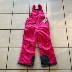 Kids Size XS 6/7 Husky NEW Arctix Insulated Snow Bibs Snow Pants Pink