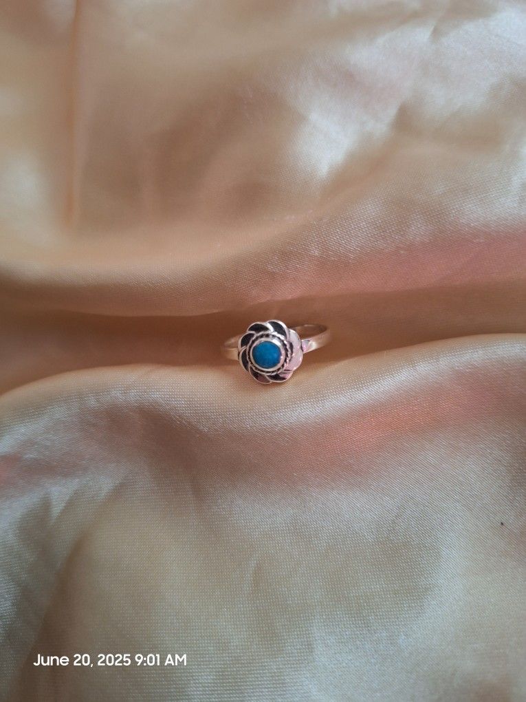 Turquoise sterling 925 silver ring size 7.5