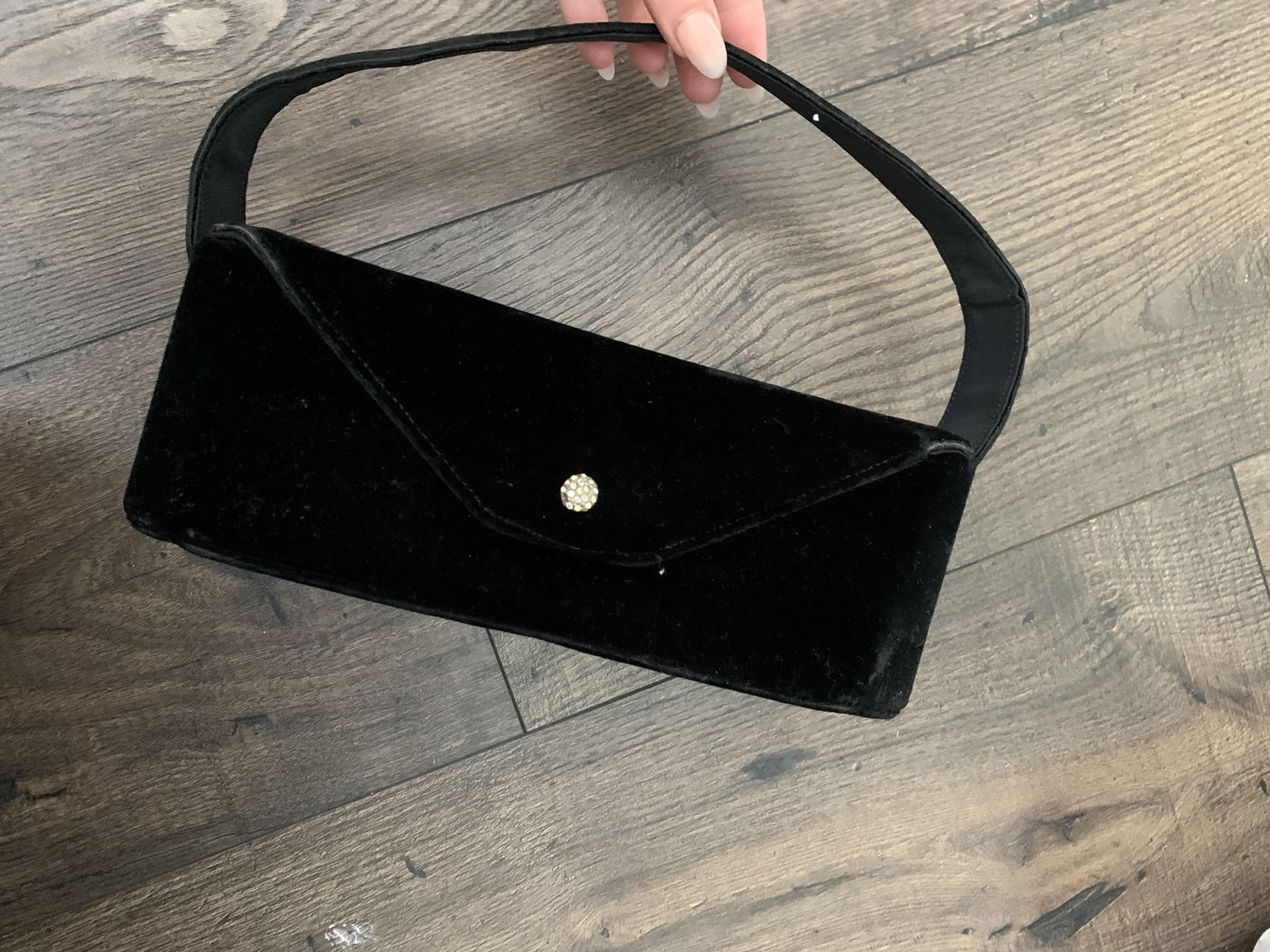 Vintage 1930’s Black Velvet Box Purse
