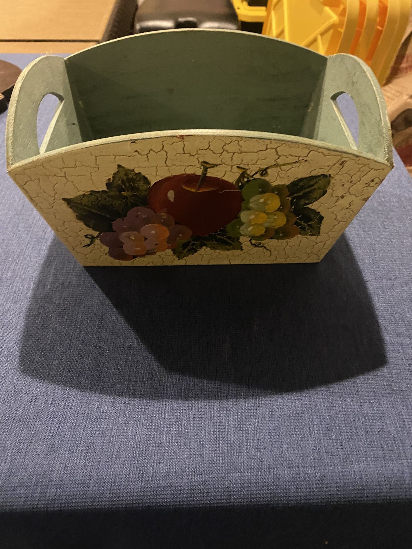 Wooden Box Painted - Storage For Kitchen Area