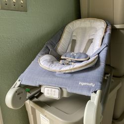 Ingenuity 2-in-1 Happy Belly Rock To Bounce Massage Baby Seat