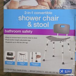 CVS Health - 2-in-1 Convertible Shower Chair & Stool
