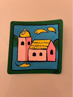 Mini painting, original 4 x 4 inches