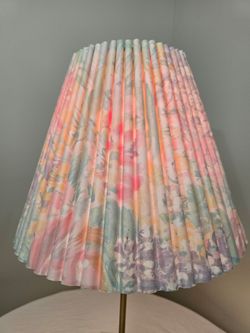 Vintage Laura Ashley Pleated Floral Lampshade 80s Cottagecore Boho 16" Base