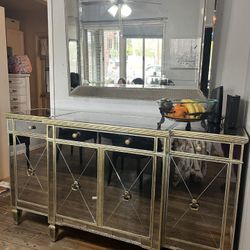 Mirror & Glass Drawers