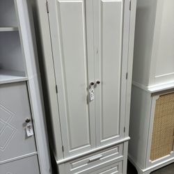 AS IS 62.5'' Bathroom Cabinet Freestanding Storage Cabinet with 2 Doors Adjustable Shelves