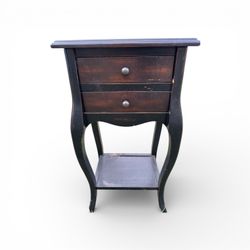 2 Drawers Accent Table For Hallway Or Room In Dark Brown