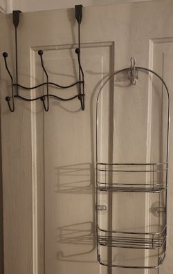 Shower Caddy/ Door Rack With Hooks