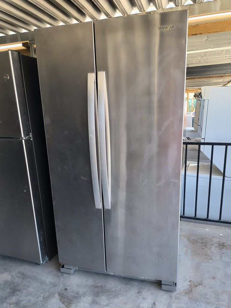 WHIRLPOOL STAINLESS STEEL FRIDGE