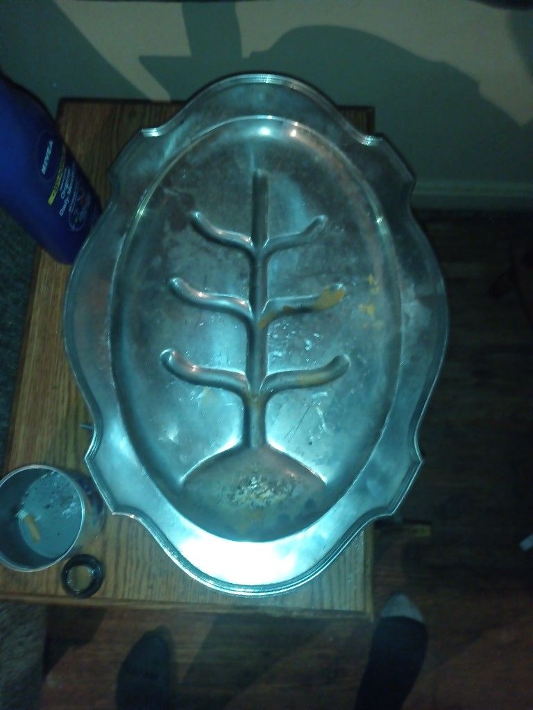 Mexican silver tea tray