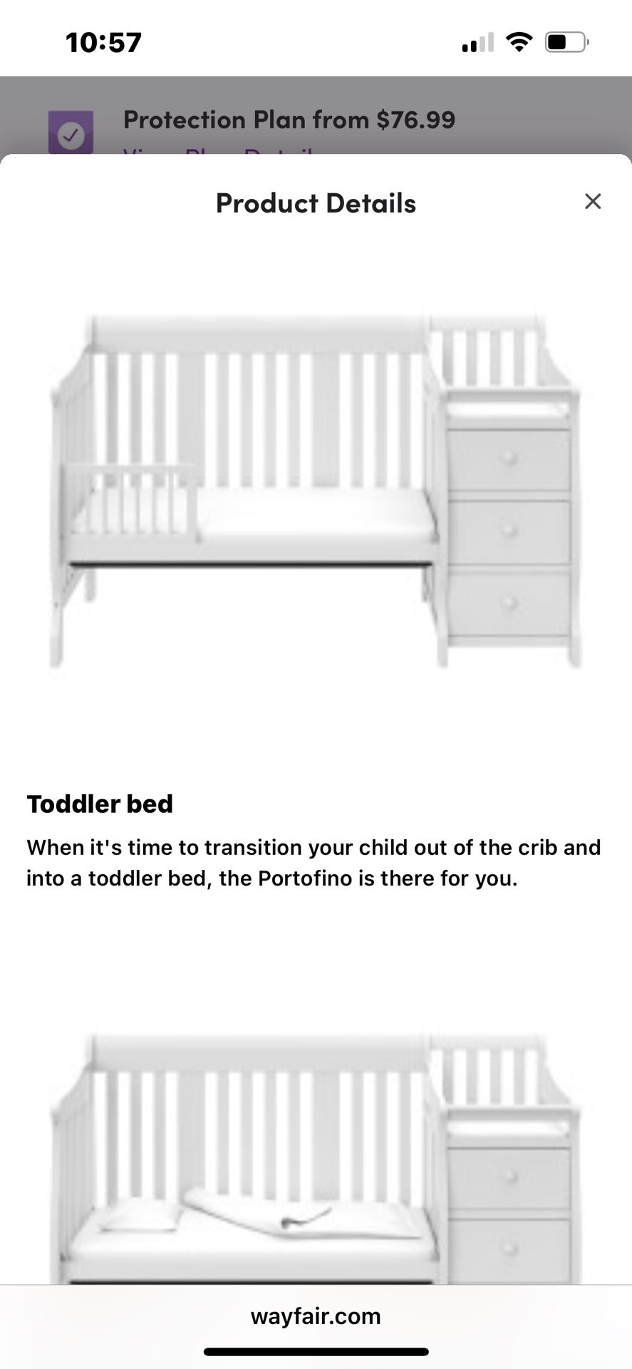 Brand New In Box Baby Crib And Changer And Toddler Bed