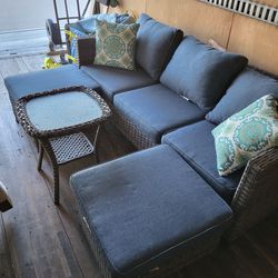 Wicker Out Door Three Seater Set