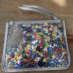 Disney Mickey Mouse Ears Confetti Wristlet Pouch Bag