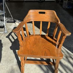 Pair Of Original A Brandt Solid Oak Chairs