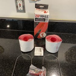 Zipwall Heavy Weight Cloth Adhesive Zippers 3 in. Wide & 7 ft. Long Pack of 2