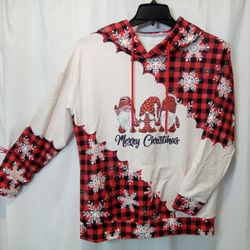 Gnome & Plaid Snowflake Hoodie ❄️ Merry Christmas 🎄
