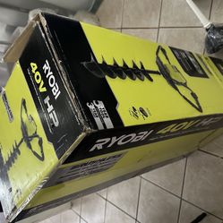 RYOBI - Barrena de tierra inalámbrica sin escobillas de 40V HP con broca de 8 pulgadas