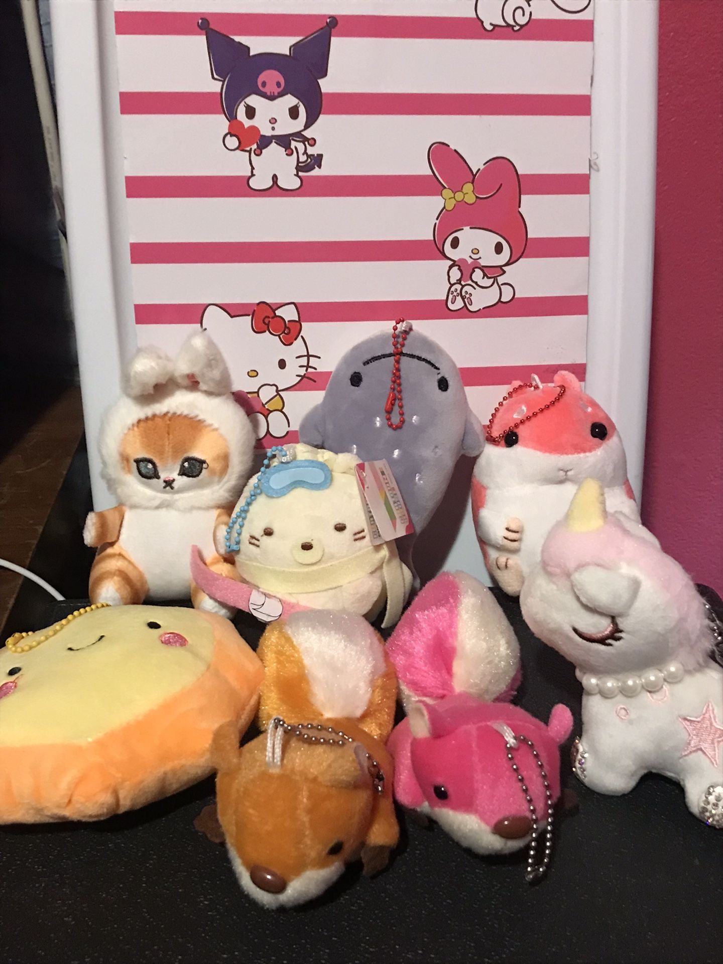 Keychain Plushies lot of 8 pcs. $15