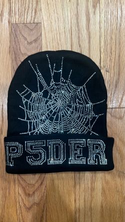 Sp5der rhinestone beanie