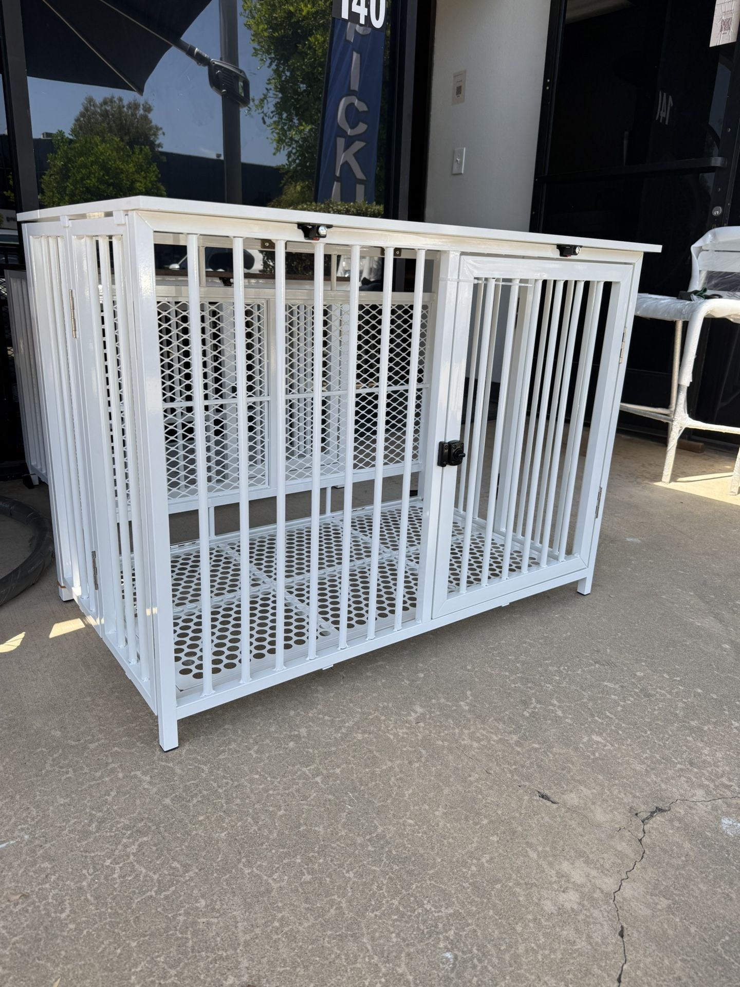 38 Inch Heavy Duty Dog Crate Furniture ( Foldable dog cage) L 38 . W 24 . H 28.5