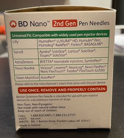 BD Nano 2nd Gen Pen Needles
