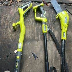 Ryobi Weed Whacker And A Pole Chain Saw