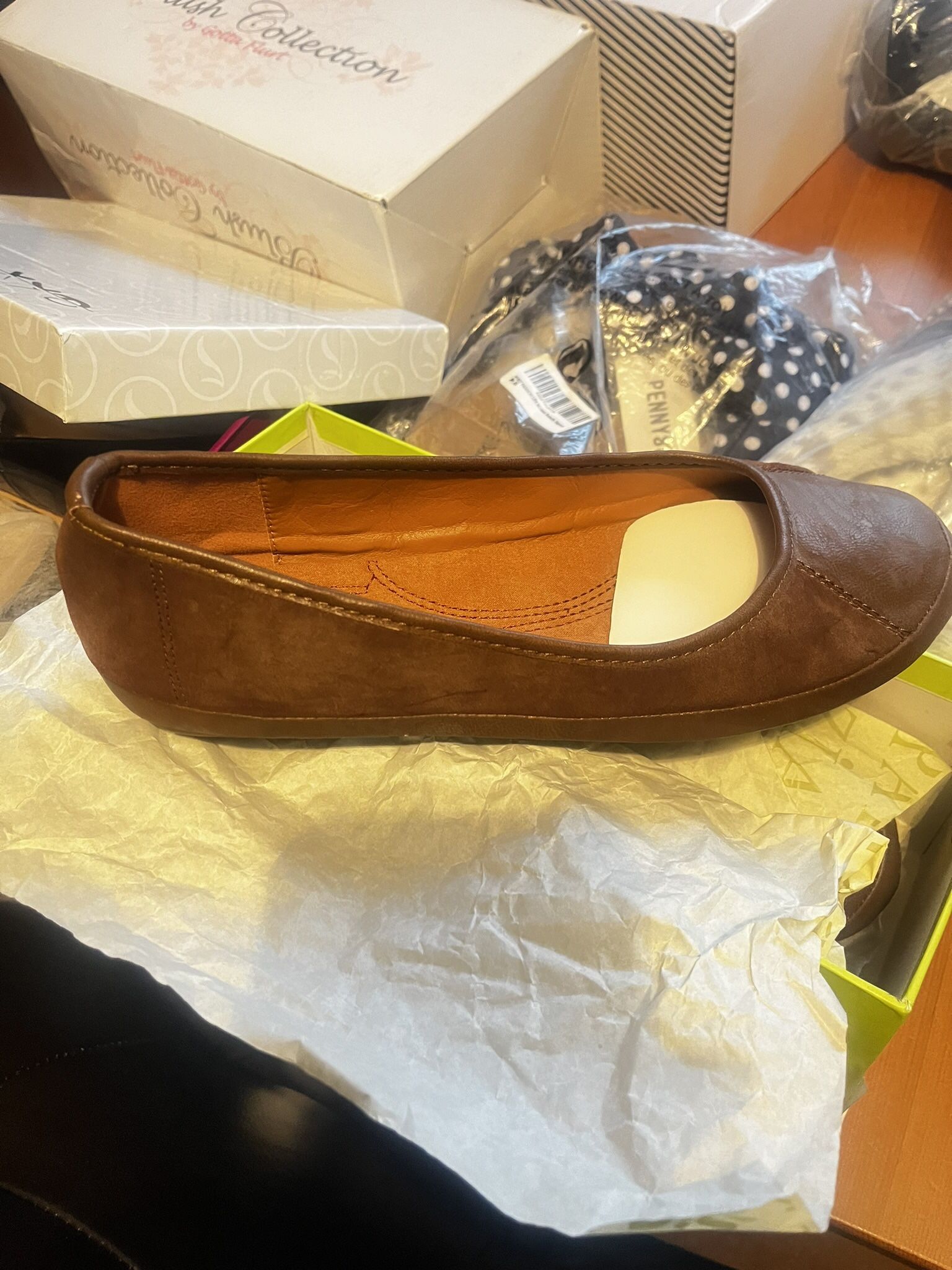 Patrizia By Spring Step Brown Flats New Size 8.5
