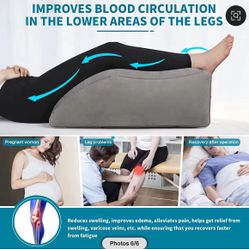 Inflatable Foot Rest Wedge Shape Swelling Comfort Relax Travel Reading Leg Elevation Pillow