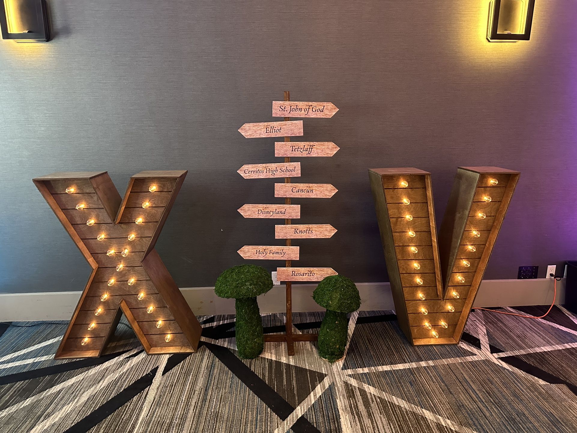 Light Up Wooden Marquee Numbers
