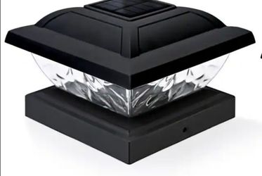 Solar LED Post Cap Light 4X4 Dusk 2 Dawn (4 - Box) in Black