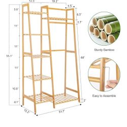 Bamboo closet rack