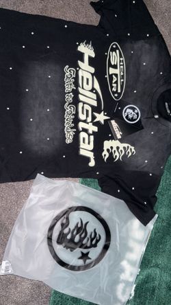 Black and White Hellstar Men's T-Shirt Size Small 100% Cotton