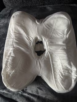 White Ergonomic Cutout Support Pillow