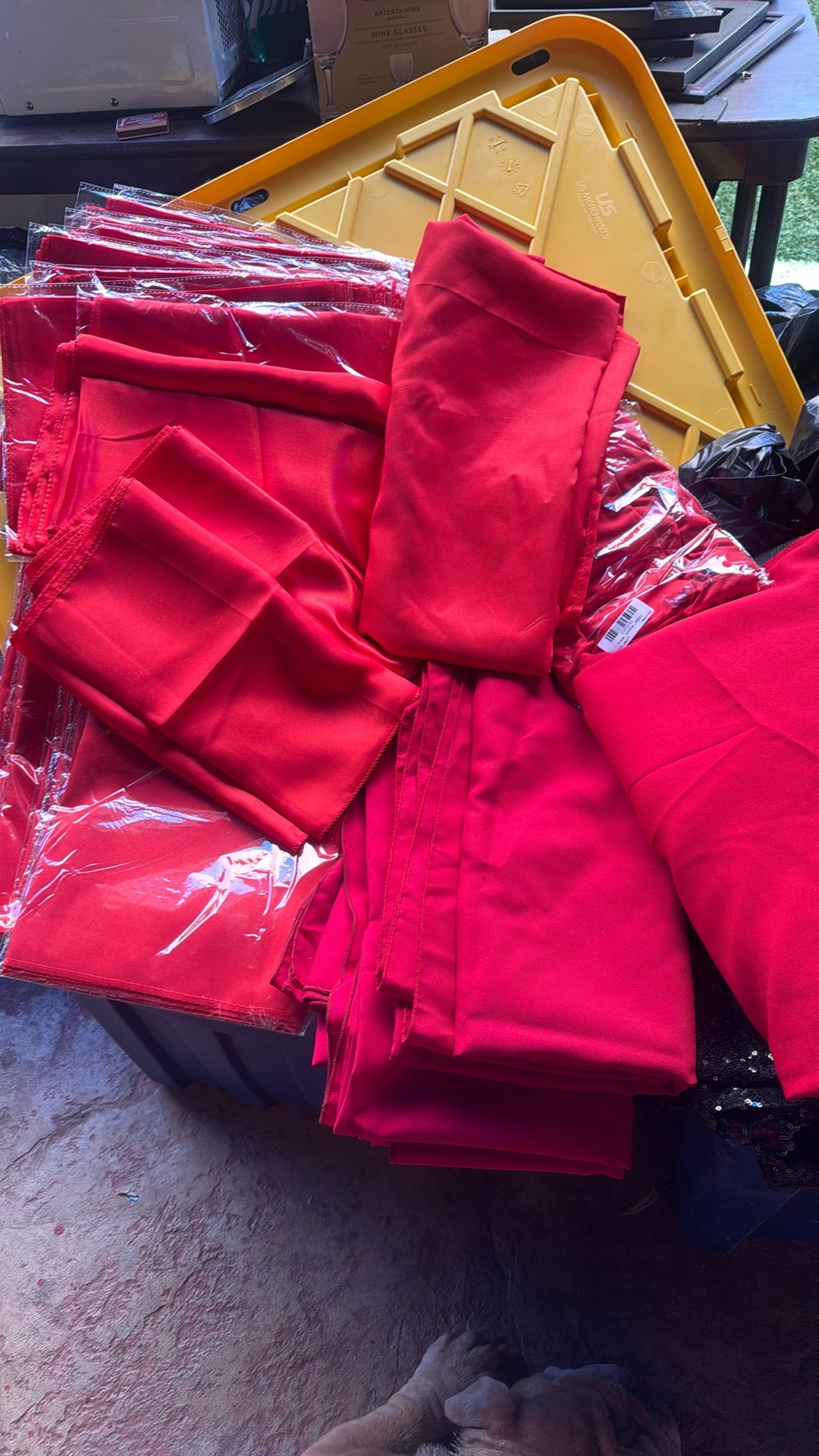 Red Tablecloths/ Sashes / Overlays/ Runners