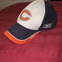 Chicago Bears Reebok White , Blue & Orange - Football Hat - Baseball Cap