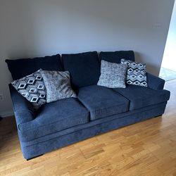 Modern Charcoal Gray Deep Seat Sofa – Immaculate Condition