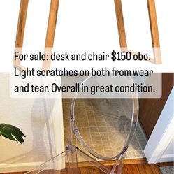 Desk and chair 