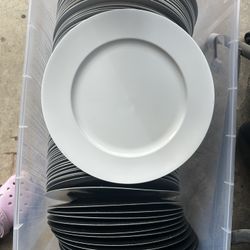 $1ea. white Charger Plates