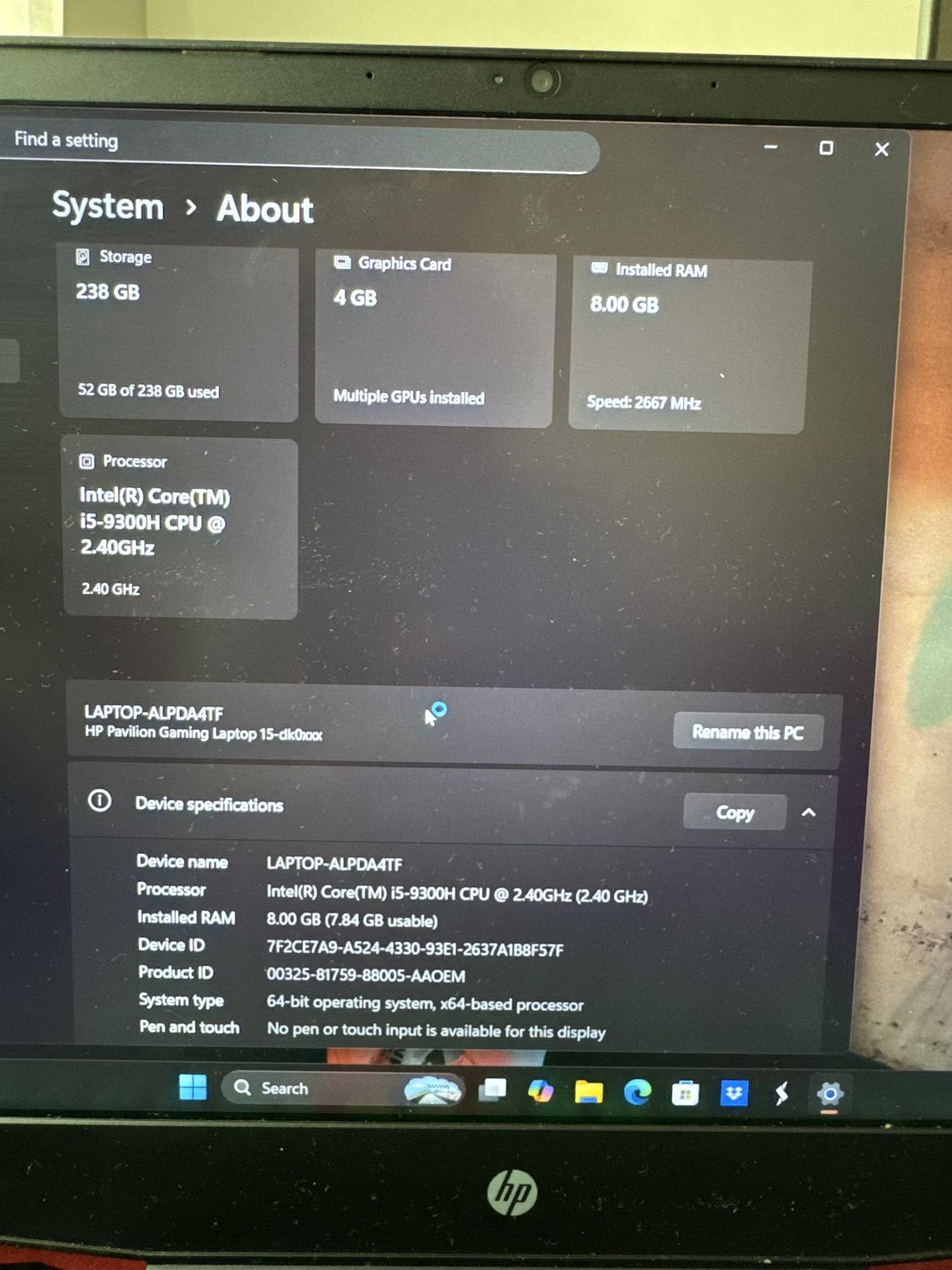 HP PAVILION Gaming Laptop