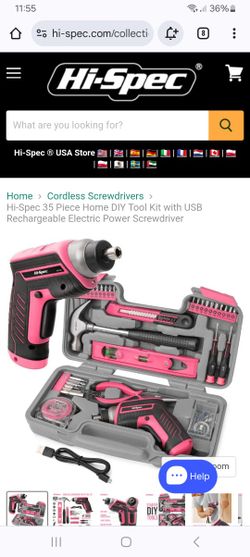 Hi-Spec Rechargeable Power Screwdriver Set $20.00