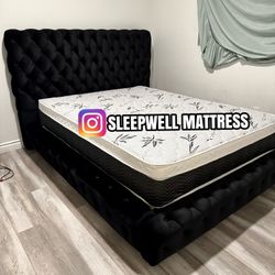 New Queen Bed Frame With Matress 