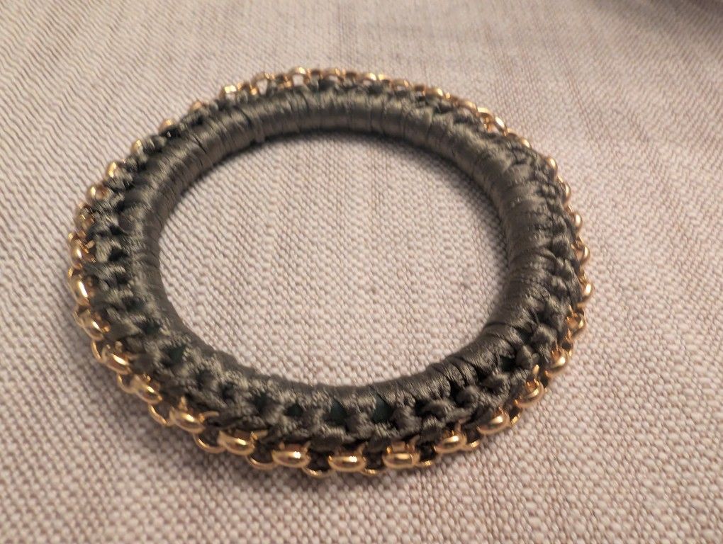 Woven Bracelet with Gold Accents