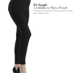 Ginasy Fleece Lined Leggings Women Winter Thermal Business Casual High Waisted