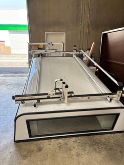 Camper shell 8'ft  with ladder rack with locks shelfs