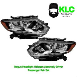 Rogue Headlight Halogen Assembly Driver Passenger Pair Set