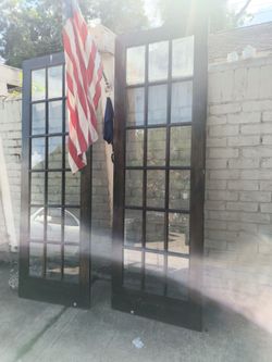 32x96 solid wood door no frame only doors $350 for both