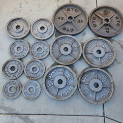 Barbell Weights - 330 Lbs Total