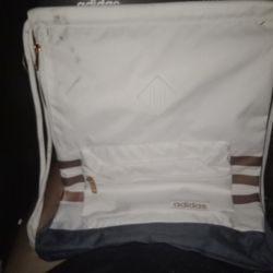 Adidas White String Backpack