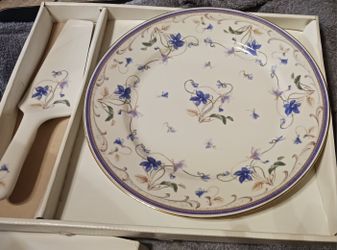 Brand New Cake Plate And Server 